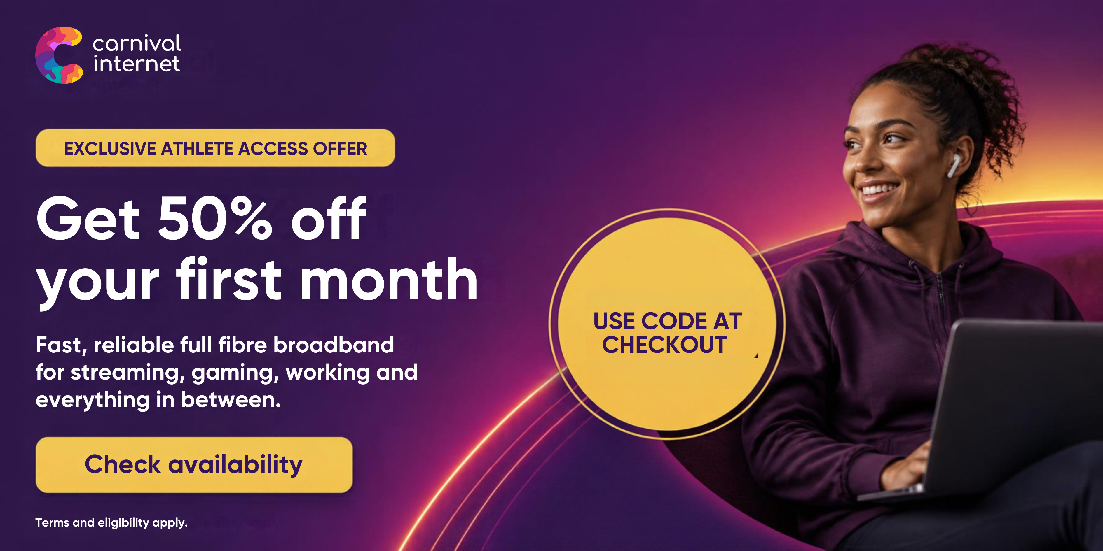 50% OFF the first month
